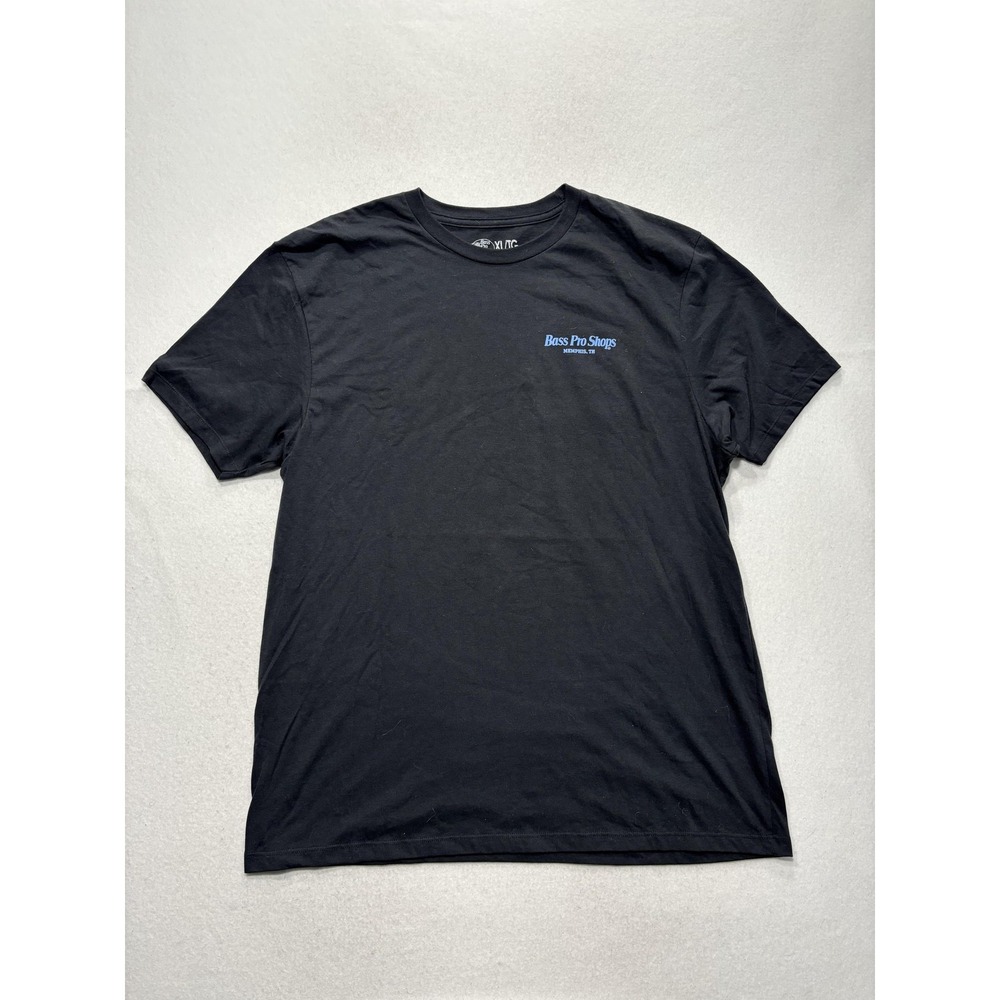Bass Pro Shops Shirt Mens XL Black Memphis Pyramid Graphic Tee Fishing Music